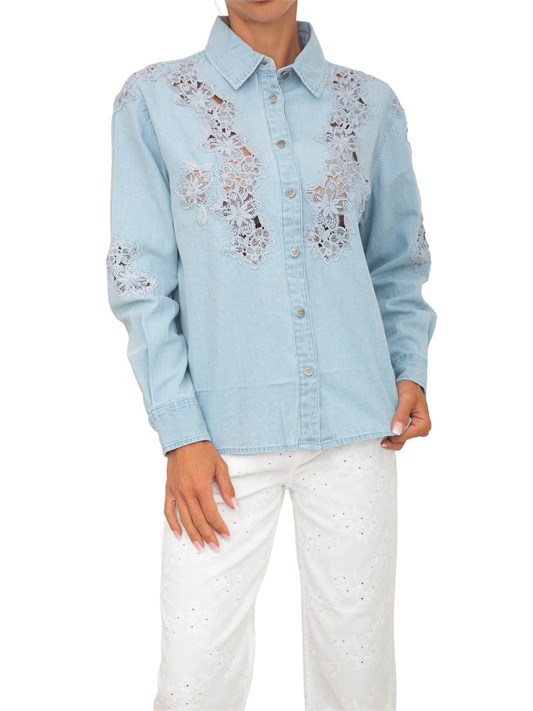 Camicia denim Liu Jo donna lavaggio chiaro