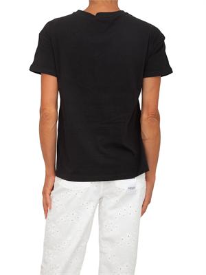T-shirt Liu Jo donna in cotone nero e ricamo in DONNA