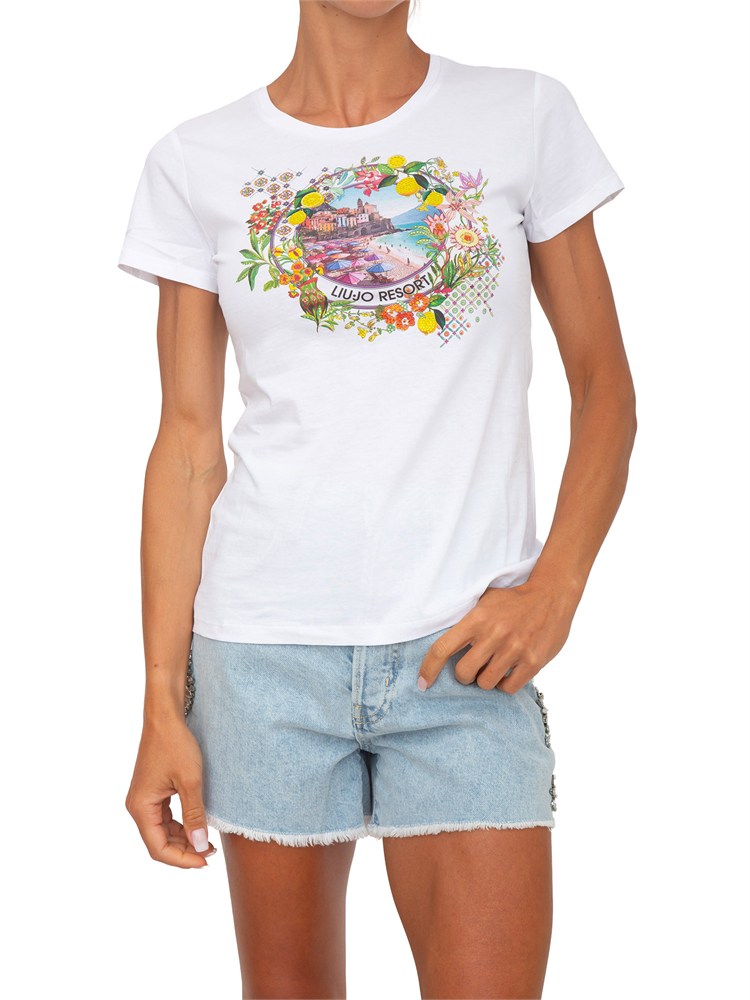 T-shirt Liu Jo bianca con stampa