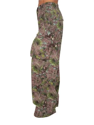 Pantaloni cargo Liu Jo donna stampa militare e borchie in DONNA