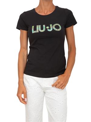 T-shirt nera Liu Jo donna in cotone in DONNA