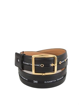 Cintura Elisabetta Franchi in ecopelle nera in DONNA