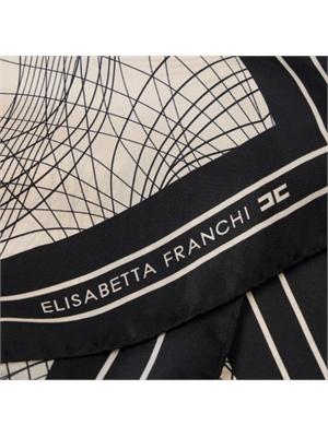 Foulard in seta Elisabetta Franchi nero burro in DONNA