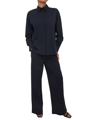 Pantaloni MMLAGORAIO Max Mara MM in tessuto tecnico blu in DONNA