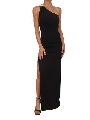 Abito nero da sera Elisabetta Franchi in maglia punto stoffa in DONNA