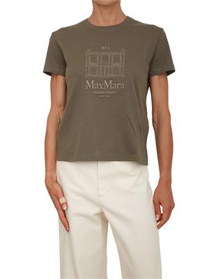 'S MAX MARA T-shirt SMMBELLA Max Mara 'S in cotone verde in DONNA
