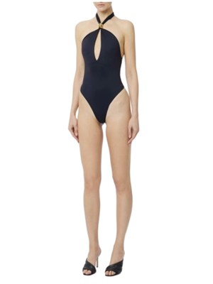 Costume intero e body top nero Elisabetta Franchi in DONNA