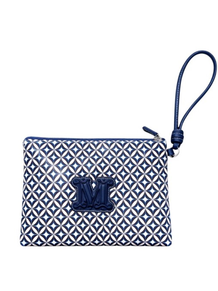 MAX MARA BEACHWEAR Bustina Tazzina Max Mara Beach canvas blu