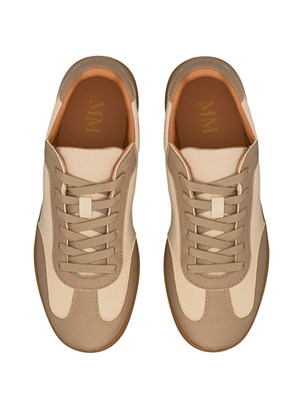 MAX MARA MM Sneaker Madre MM Max Mara in pelle e tessuto tecnico avorio in DONNA