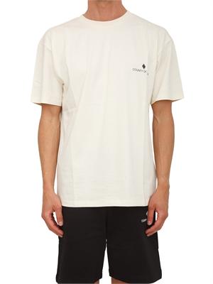 T-shirt nera County of Milan in cotone con logo in UOMO