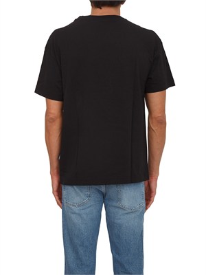 T-shirt nera Palm Angels stampa bear sfumata in UOMO