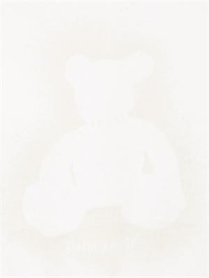 T-shirt avorio Palm Angels stampa bear sfumato in UOMO