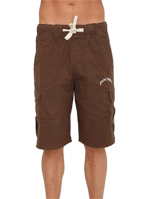 Bermuda cargo Palm Angels in cotone marrone in UOMO