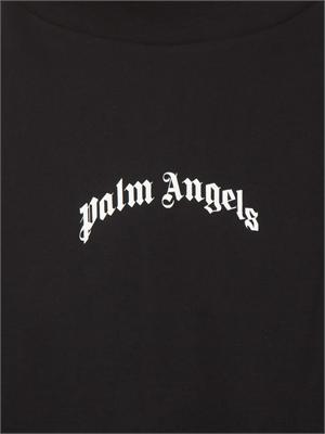 T-shirt nera Palm Angels in cotone loose fit in UOMO