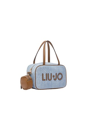 Borsa bowling Liu Jo in denim con maxi logo in DONNA