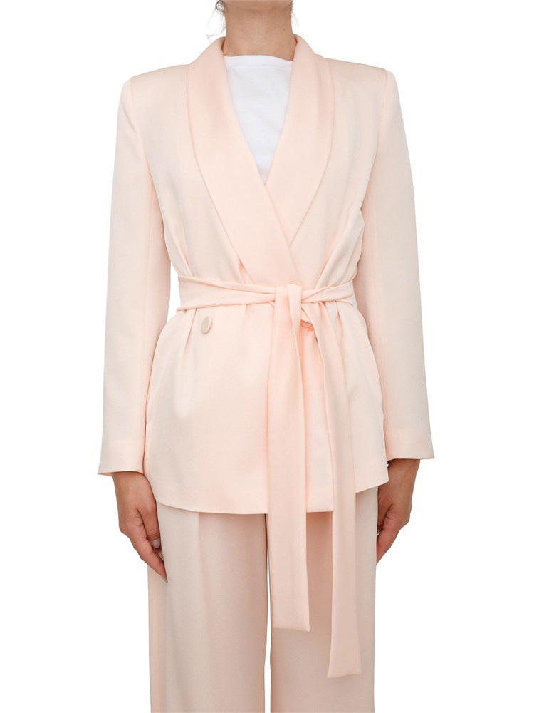 Giacca MSEDOPPIA Max Mara Studio in satin rosa cipria
