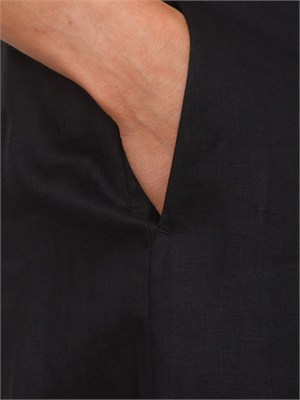 Bermuda neri MSTCARAVAN Max Mara Studio in puro lino in DONNA