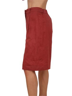 Bermuda rossi MSTCARAVAN Max Mara Studio in puro lino in DONNA