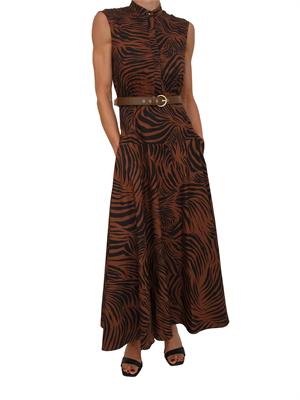 Abito MSTWEST Max Mara Studio in cotone marrone in DONNA
