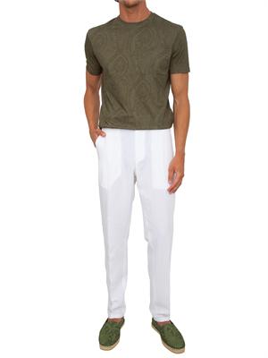 T-shirt Etro uomo fantasia Paisley verde in UOMO