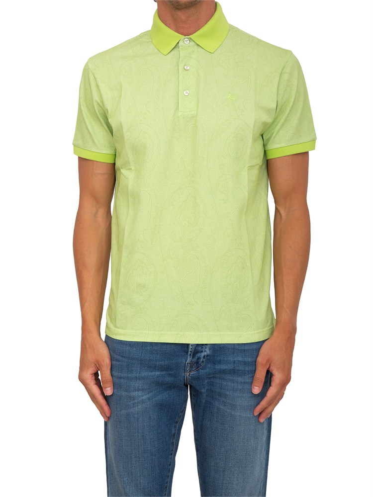 Polo Etro uomo fantasia Paisley verde