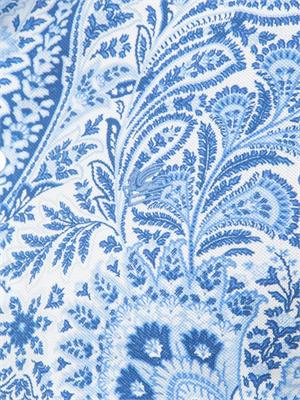 Polo Etro uomo in cotone fantasia Paisley azzurra in UOMO