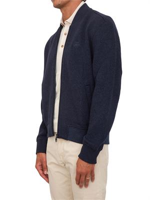 Bomber Etro uomo in tessuto blu motivo Paisley ton sur ton in UOMO