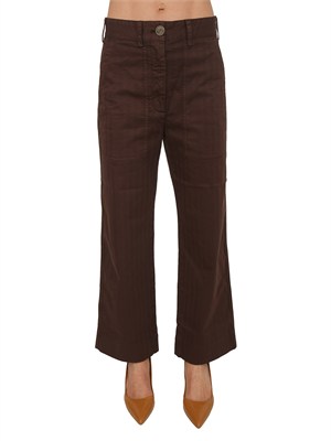 Jeans Etro donna in denim marrone motivo chevron in DONNA
