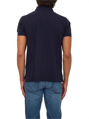 Polo Etro uomo in cotone blu logo ton sur ton in UOMO