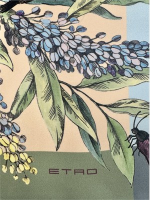 Foulard Etro stampa Paisley e dettagli floreali in DONNA
