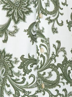 Camicia Etro uomo in cotone stretch motivo Paisley verde in UOMO
