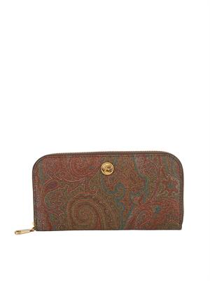 Portafoglio zip around Etro donna in tessuto Paisley in DONNA