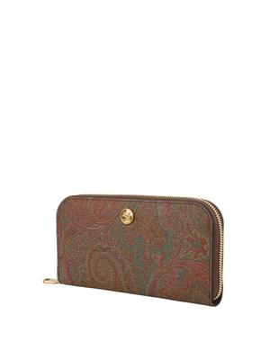 Portafoglio zip around Etro donna in tessuto Paisley in DONNA