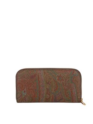 Portafoglio zip around Etro donna in tessuto Paisley in DONNA