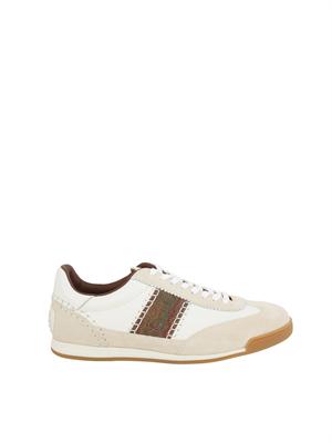 Sneakers Etro uomo in pelle bianca e suede in UOMO