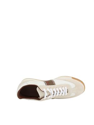 Sneakers Etro uomo in pelle bianca e suede in UOMO