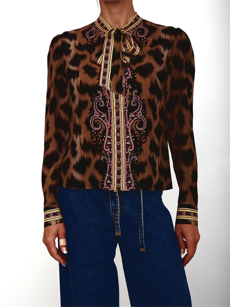 Camicia Etro donna in viscosa animalier