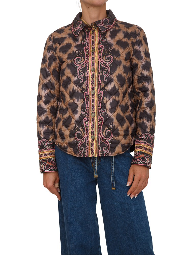Giubbino trapuntato Etro donna stampa animalier