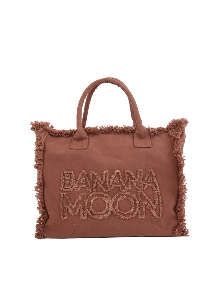 Borsa shopper marrone Banana Moon bordi sfrangiati