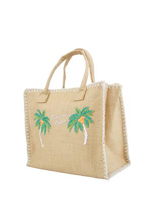 Borsa shopper Banana Moon in rafia beige in DONNA