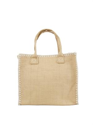 Borsa shopper Banana Moon in rafia beige in DONNA