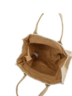 Borsa shopper Banana Moon in rafia beige in DONNA