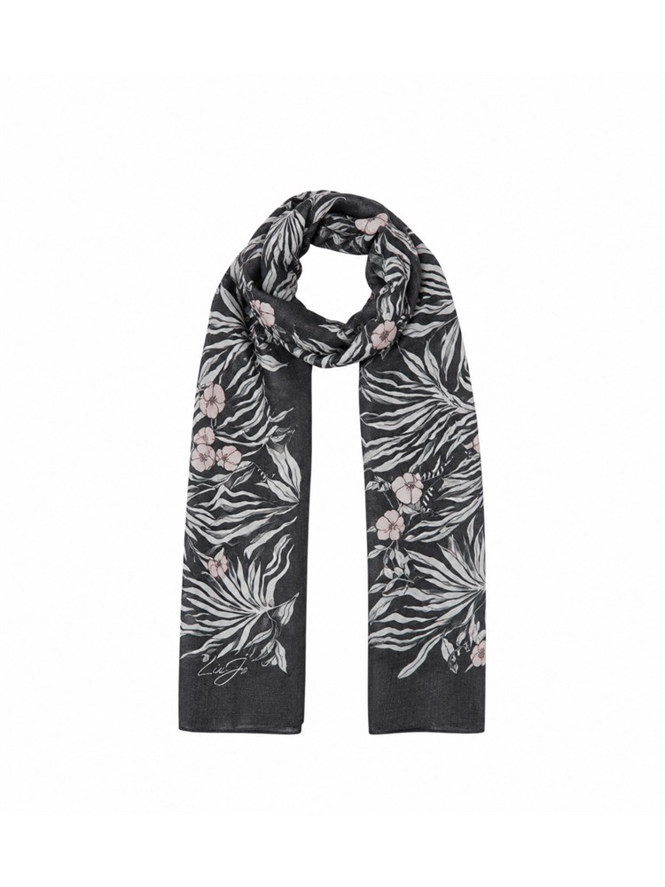 Stola Liu Jo donna in tessuto stampato floreale nero
