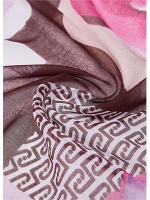 Foulard grande Liu Jo donna colorblock viola marrone in DONNA