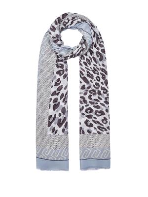 Stola Liu Jo donna in tessuto stampa animalier azzurro in DONNA