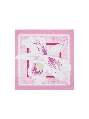 Foulard rosa Liu Jo donna stampa fiore in DONNA