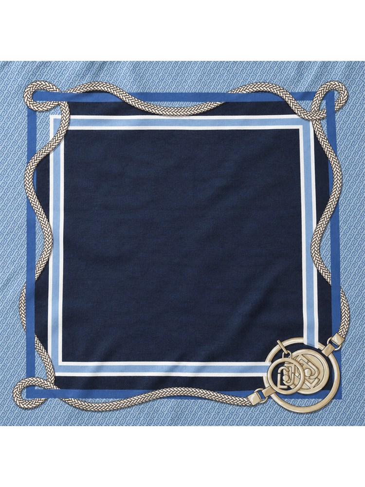 Foulard Liu Jo donna in tessuto stampato azzurro