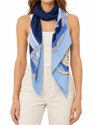Foulard Liu Jo donna in tessuto stampato azzurro in DONNA