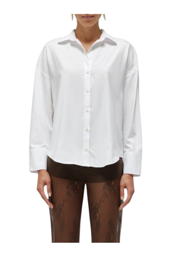 Camicia bianca Blugirl in popeline di cotone pizzo dietro