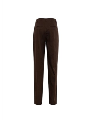 Pantaloni marroni Blugirl in misto cotone stretch in DONNA